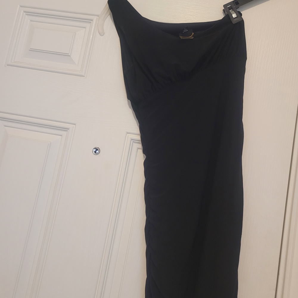 bebe Chic Black One-Shoulder Dress